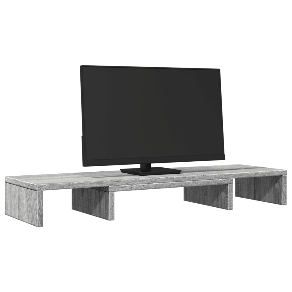 VidaXL monitor standard adjustable 80x24x10.5 cm wood gray sonoma