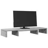 Vidaxl Monitor standardowy regulowany 80x24x10.5 cm drewniany szary sonoma