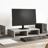 Vidaxxl Monitorständer 50x27x10 cm Holzwerkstoff Betongrau