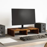 Vidaxxl Monitorständer 50x27x10 cm verarbeitetes Holz, geräucherte Eiche