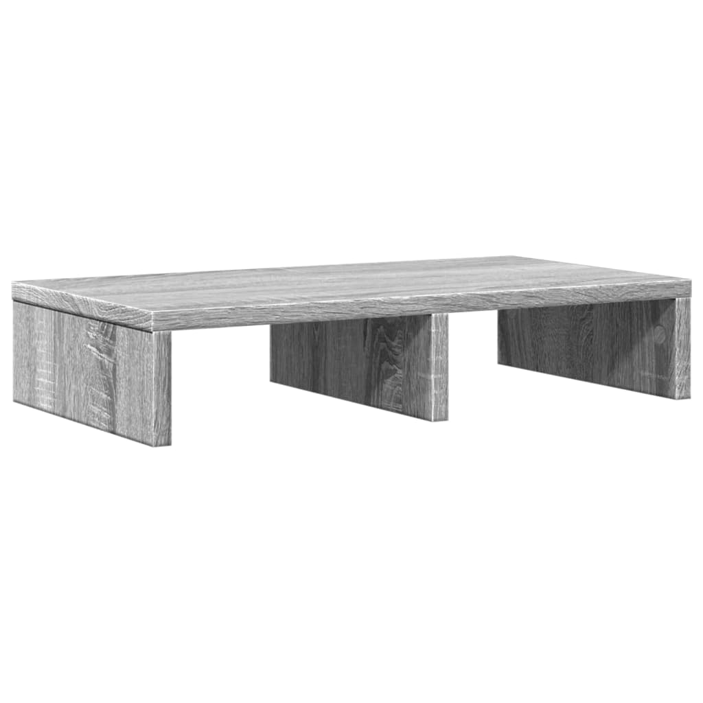 Vidaxxl-Monitorständer 50 x 27 x 10 cm, Holzwerkstoff, graue Sonoma-Eiche