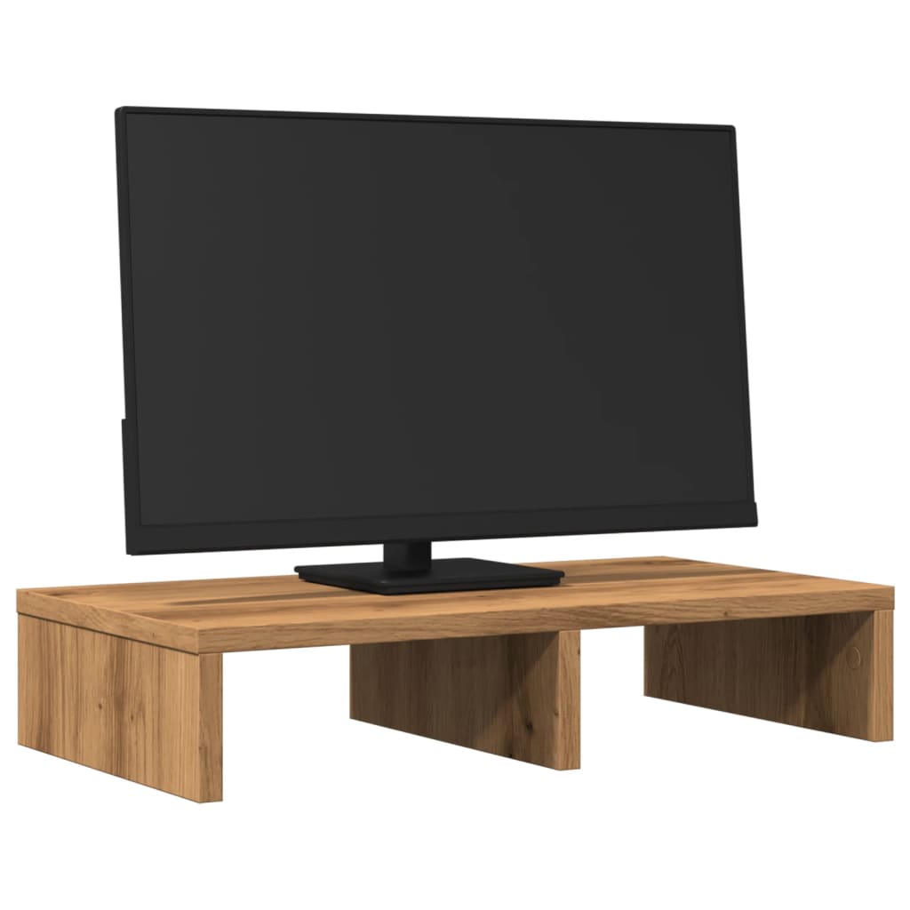 Vidaxl Monitor standard 50x27x10 cm Couleur de chêne artisanal en bois transformé