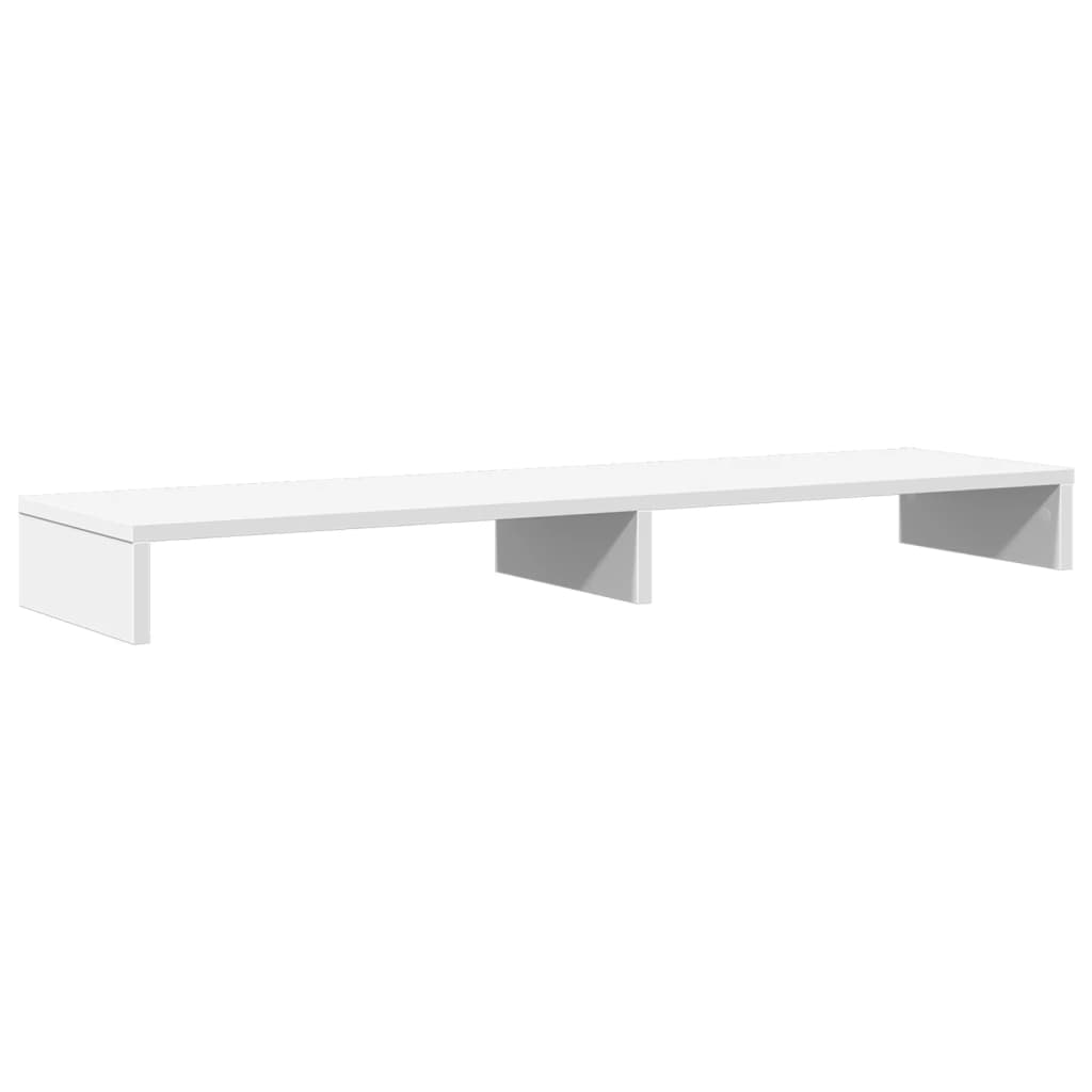 Vidaxl Monitor Standard 100x27x10 cm Bianco in legno elaborato