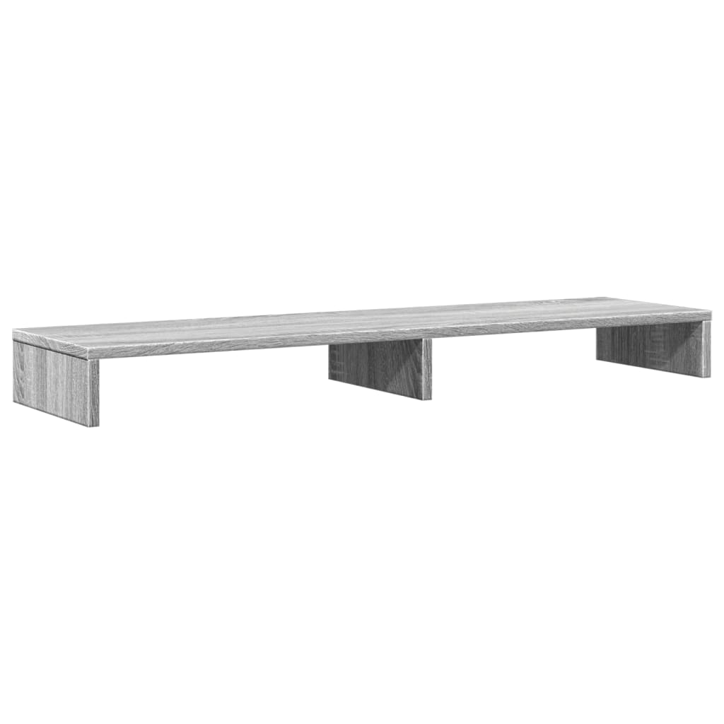 Vidaxxl-Monitorständer 100 x 27 x 10 cm, Holzwerkstoff, graue Sonoma-Eiche