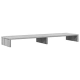 Vidaxxl-Monitorständer 100 x 27 x 10 cm, Holzwerkstoff, graue Sonoma-Eiche