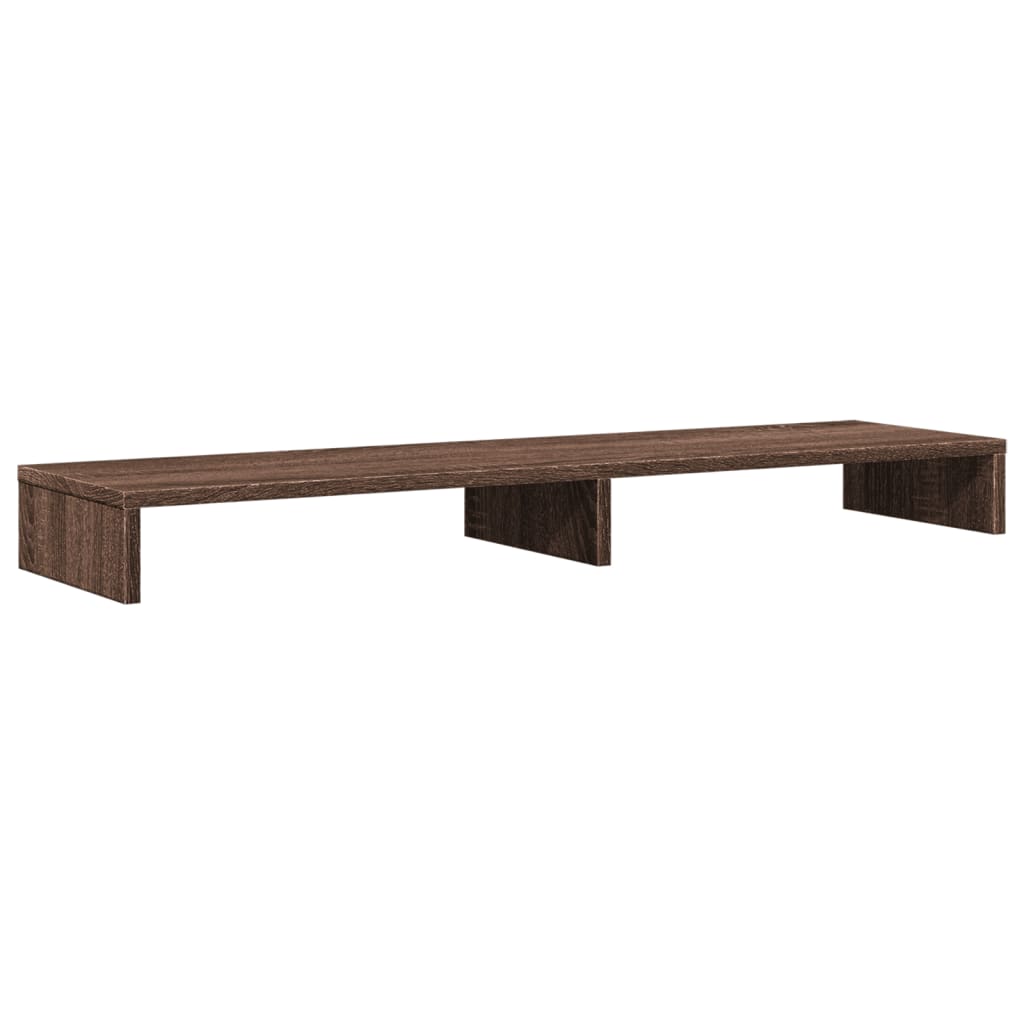 Vidaxxl-Monitorständer 100 x 27 x 10 cm, Holzwerkstoff, braune Eiche