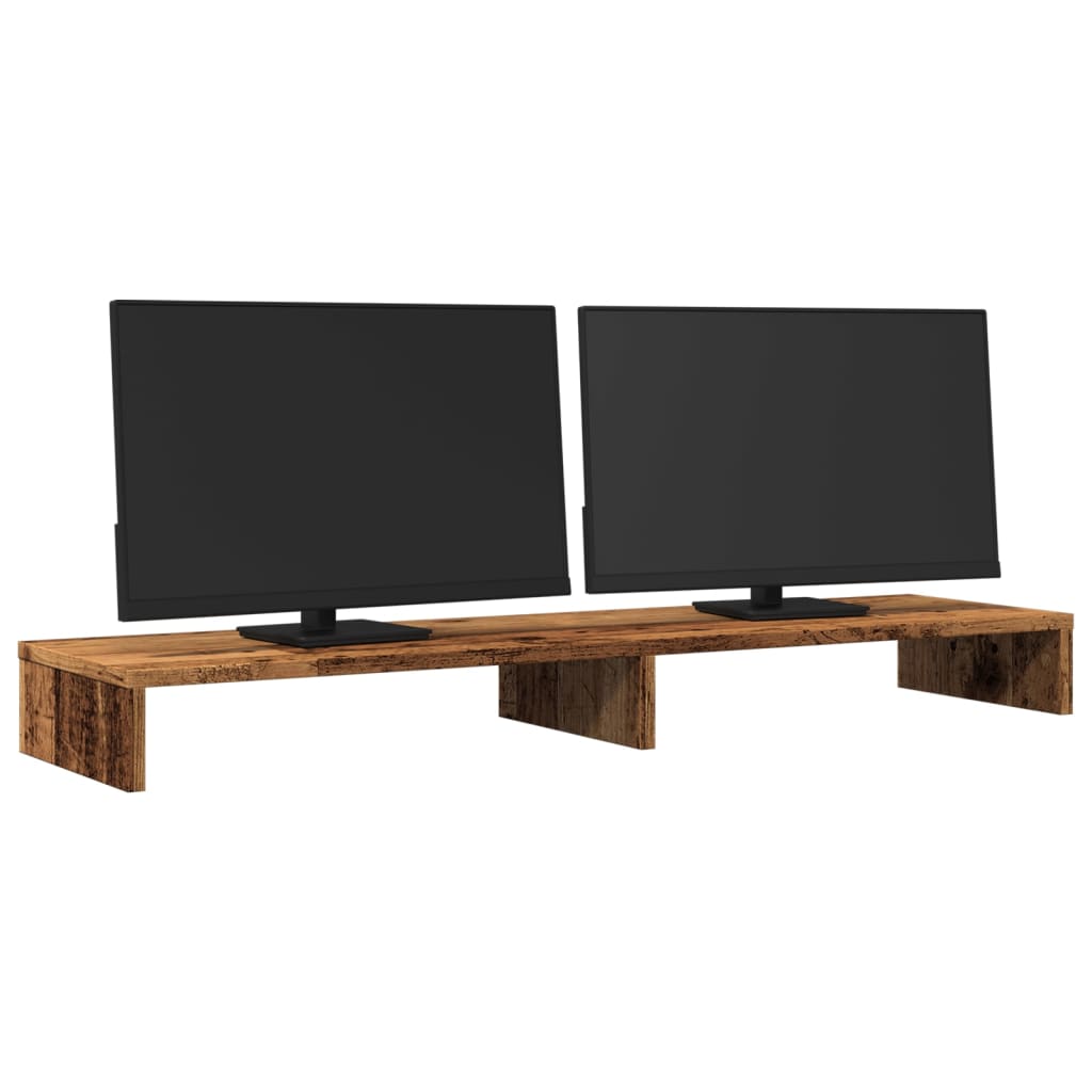 VidaXL Monitor standard 100x27x10 cm Processed wood old wood -colored