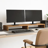 VidaXL Monitorständer 100 x 27 x 10 cm, handgefertigtes Holz, handgefertigte Eiche