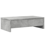 Vidaxxl Monitorständer mit Schubladen 50x27x15 cm, Holzwerkstoff, Betongrau