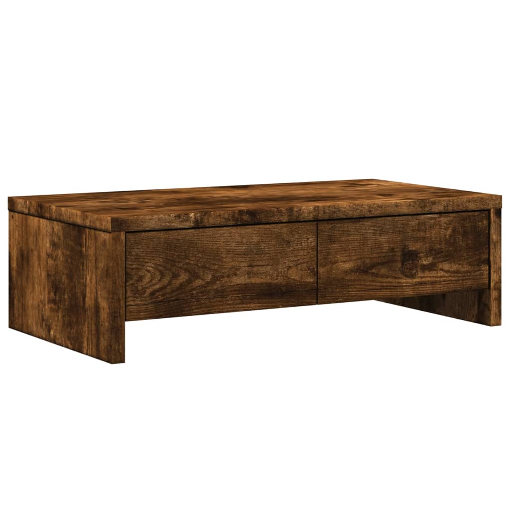 VidaXL Monitorständer mit Schubladen 50x27x15 cm, Holzfarbe geräucherte Eiche