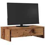 VidaXL monitor stand with drawers 50x27x15 cm processed wood old wood