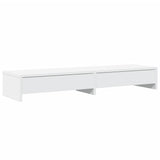 Vidaxxl Monitorständer mit Schubladen 100x27x15 cm, Holzwerkstoff weiß