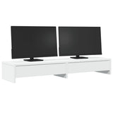 Vidaxxl Monitorständer mit Schubladen 100x27x15 cm, Holzwerkstoff weiß