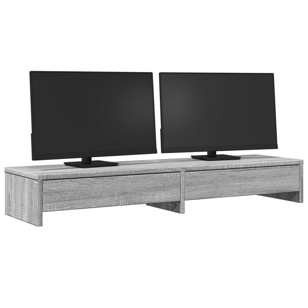 Vidaxl Monitor Stand con cassetti 100x27x15 cm Oak Sonoma in legno Sonoma