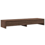 Vidaxxl Monitorständer mit Schubladen 100x27x15 cm Holz braun Eichenfarbe