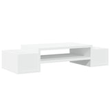 Vidaxl Monitor Stand med lagringsutrymme 70x27x15 cm bearbetat trävitt