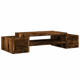 VidaXL monitor stand Storage space 70x27x15 cm wood smoked oak