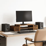 Vidaxx Monitorständer Stauraum 70x27x15 cm Holz geräucherte Eiche