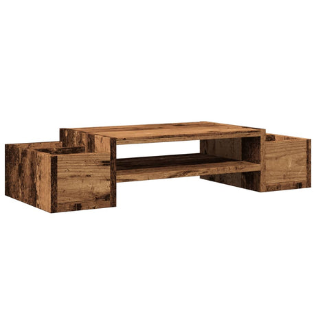 Vidaxxl Monitorständer mit Stauraum 70x27x15 cm Holz, Altholz