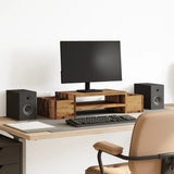 Vidaxxl Monitorständer mit Stauraum 70x27x15 cm Holz, Altholz