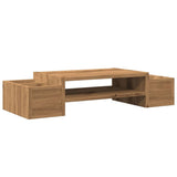 VidaXL Monitorständer Stauraum 70x27x15 cm Holz handwerkliche Eiche