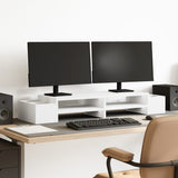 Vidaxxl Monitorständer mit Stauraum 100x27x15 cm Holzwerkstoff weiß