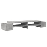 Vidaxxl Monitorständer mit Stauraum 100x27x15 cm Holz Betongrau