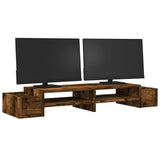 VidaXL Monitorständer mit Stauraum 100x27x15 cm Holz geräucherte Eiche