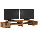 Vidaxxl Monitorständer mit Stauraum 100x27x15 cm Holz, Altholz