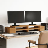Vidaxxl Monitorständer Stauraum 100x27x15 cm Holz handwerkliche Eiche