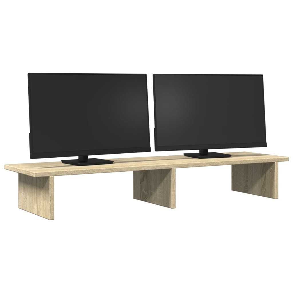 Vidaxl Monitor Standard 100x27x15 cm Forarbejdet træ Sonoma Oak -farvet