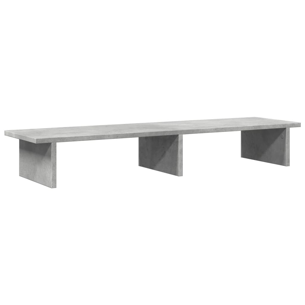 Vidaxxl Monitorständer 100x27x15 cm, Holzwerkstoff, Betongrau