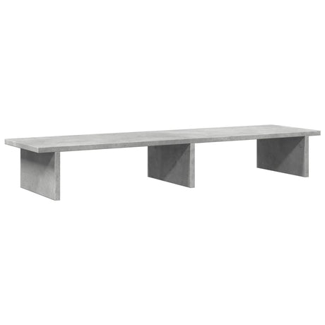 Vidaxxl Monitorständer 100x27x15 cm, Holzwerkstoff, Betongrau
