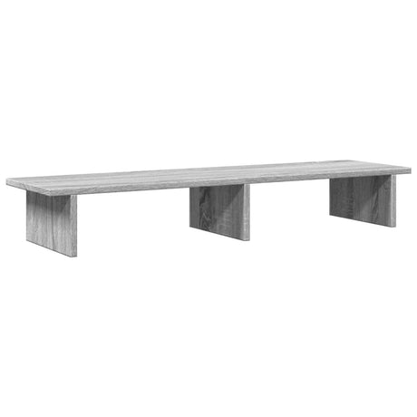 Vidaxxl-Monitorständer 100 x 27 x 15 cm, Holzwerkstoff, graue Sonoma-Eiche