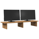 VidaXL Monitorständer 100 x 27 x 15 cm, handgefertigtes Holz, handgefertigte Eiche