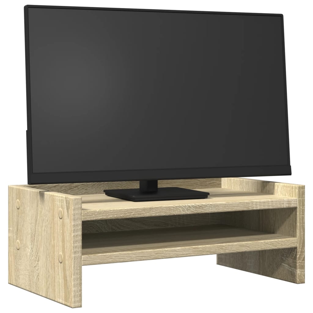 Vidaxxl Monitorständer 42x24x16 cm, fertiges Holz Sonoma-Eiche-farbig