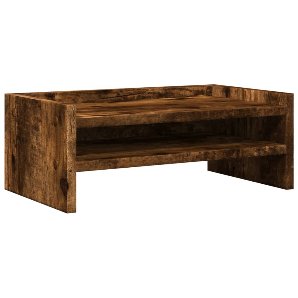 VidaXL monitor stand 42x24x16 cm processed wood smoked oak colored