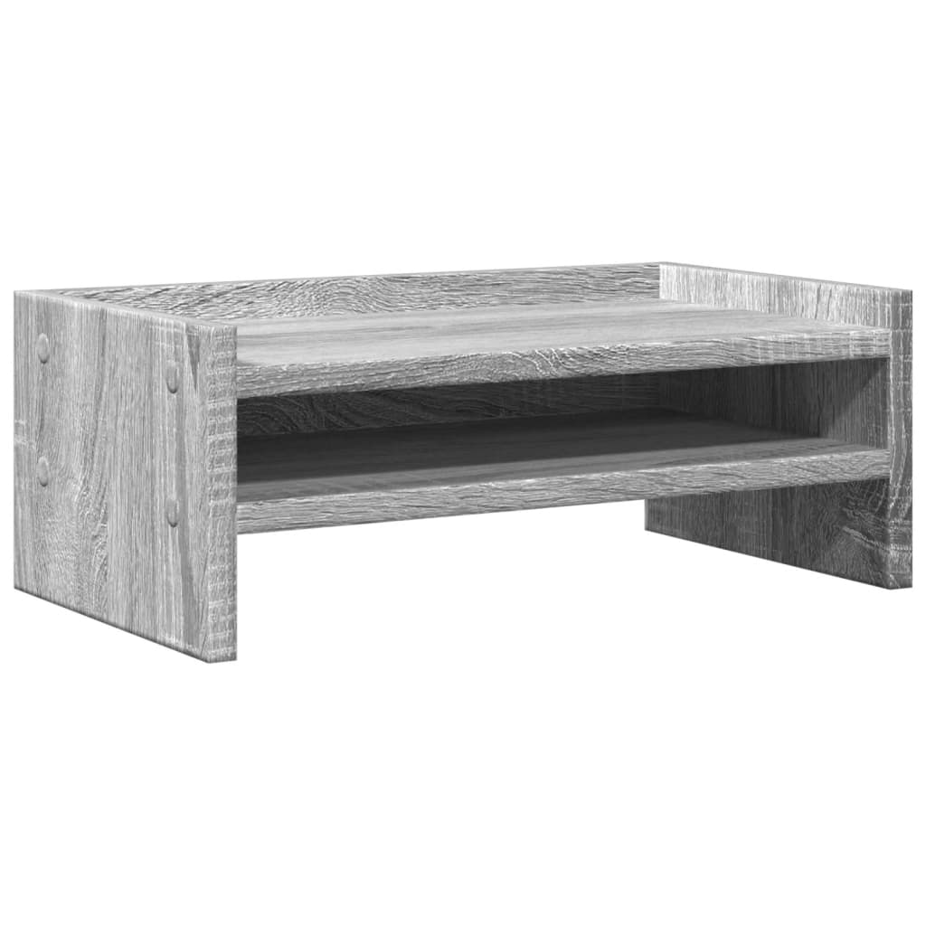 Vidaxx Monitorständer 42x24x16 cm, Holzwerkstoff, Sonoma-Eiche, grau