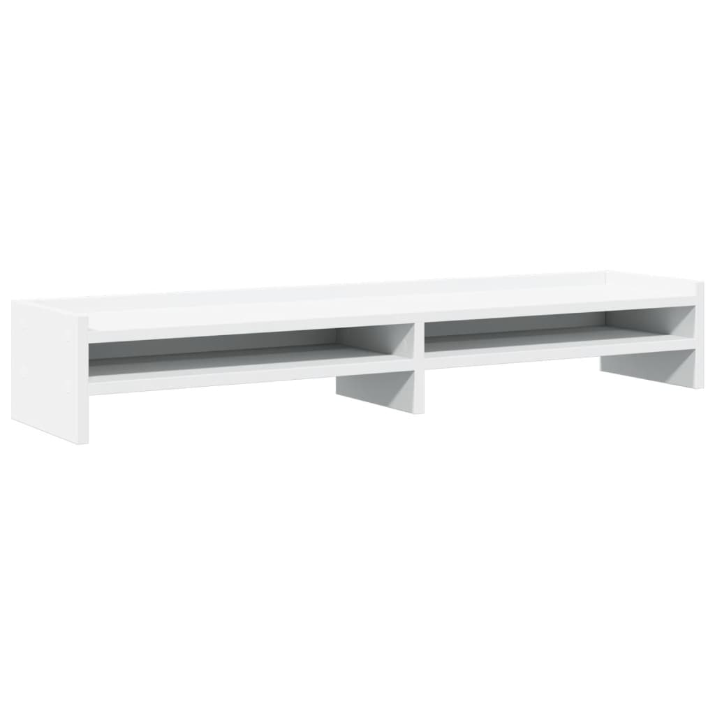 VidaXL Monitorständer 100x24x16 cm Holzwerkstoff weiß