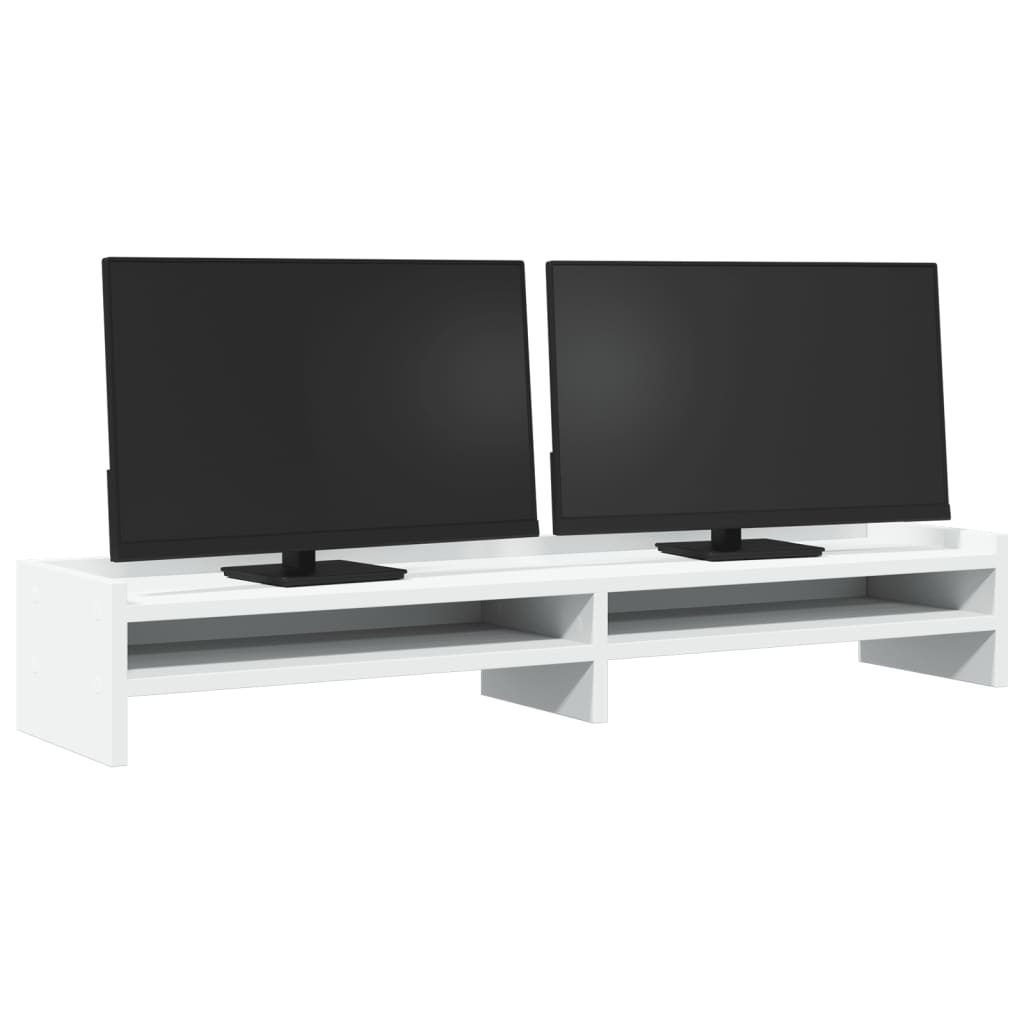 VidaXL Monitorständer 100x24x16 cm Holzwerkstoff weiß