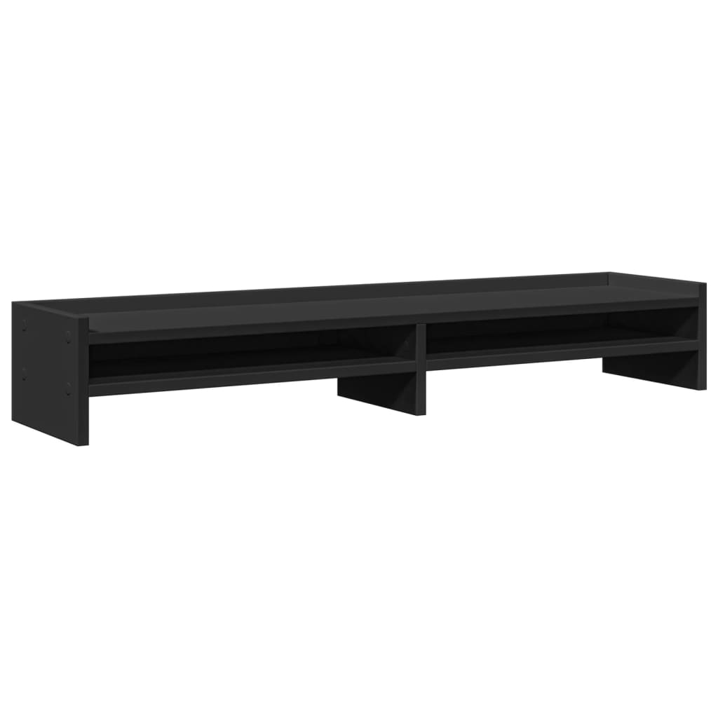 Vidaxxl Monitorständer 100x24x16 cm verarbeitetes Holz schwarz