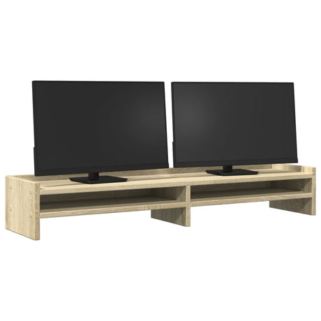 Vidaxxl Monitorständer 100x24x16 cm, Holzwerkstoff Sonoma-Eiche-farbig