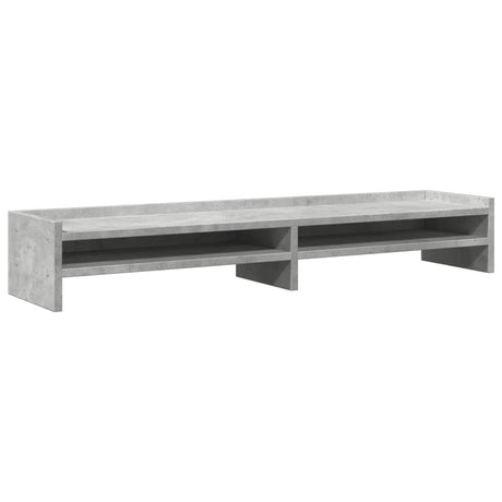 Vidaxxl Monitorständer 100x24x16 cm, Holzwerkstoff, Betongrau
