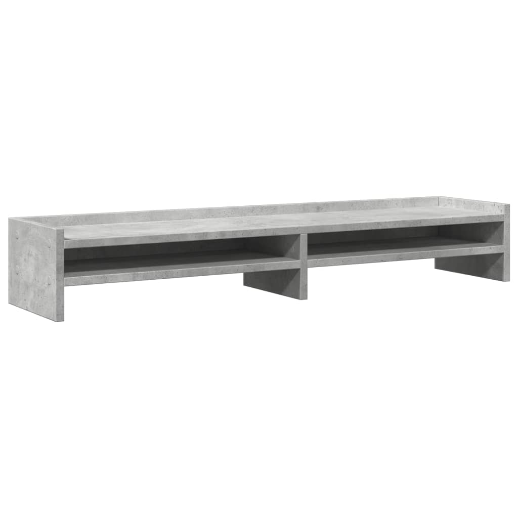 Vidaxxl Monitorständer 100x24x16 cm, Holzwerkstoff, Betongrau