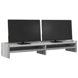 Vidaxxl-Monitorständer 100 x 24 x 16 cm, Holzwerkstoff, graue Sonoma-Eiche