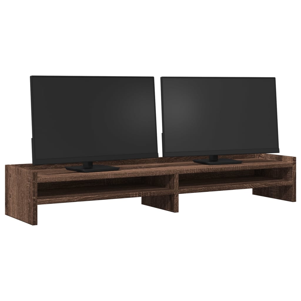 Vidaxl Monitor standard 100x24x16 cm en bois transformé en chêne brun coloré