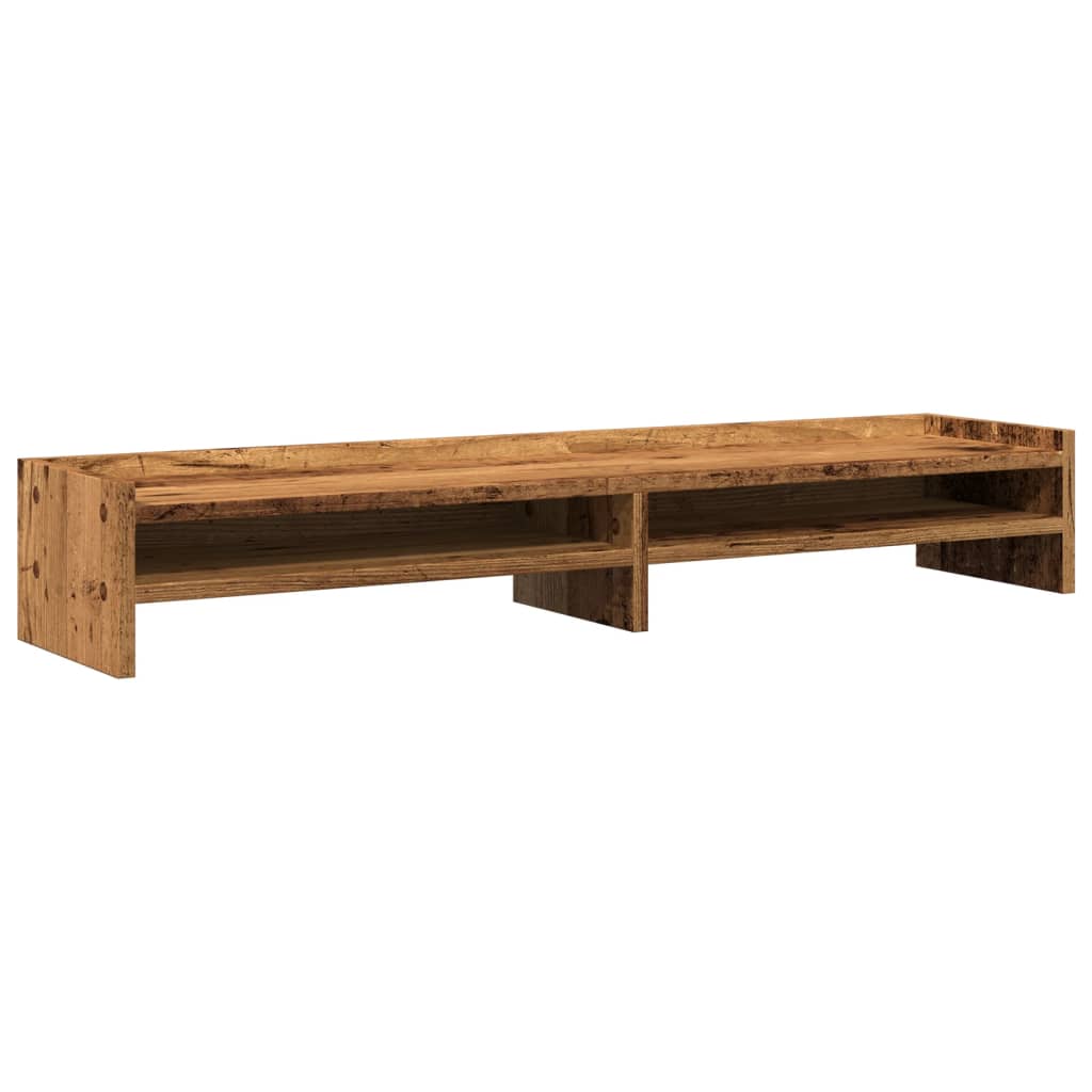 Vidaxxl Monitorständer 100x24x16 cm fertiges Holz, altholzfarben