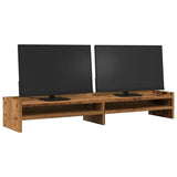 Vidaxxl Monitorständer 100x24x16 cm fertiges Holz, altholzfarben