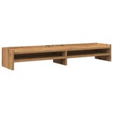VidaXL Monitorständer 100 x 24 x 16 cm, handgefertigtes Holz, handgefertigte Eiche