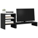 Vidaxxl-Monitorständer mit Schreibtisch-Organizer, lackiertes Holz, schwarz